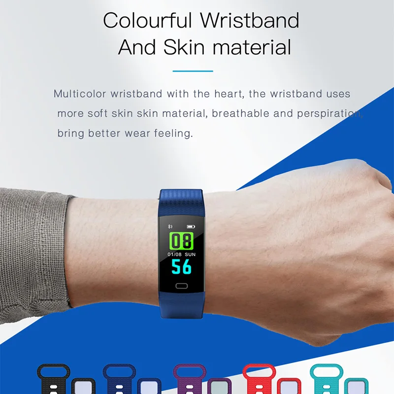 Imosi Y5 смарт-браслет Hartslag Bloeddrukmeter Hoge Helderheid Kleurrijke Smart Armband Polsband Kennisgeving