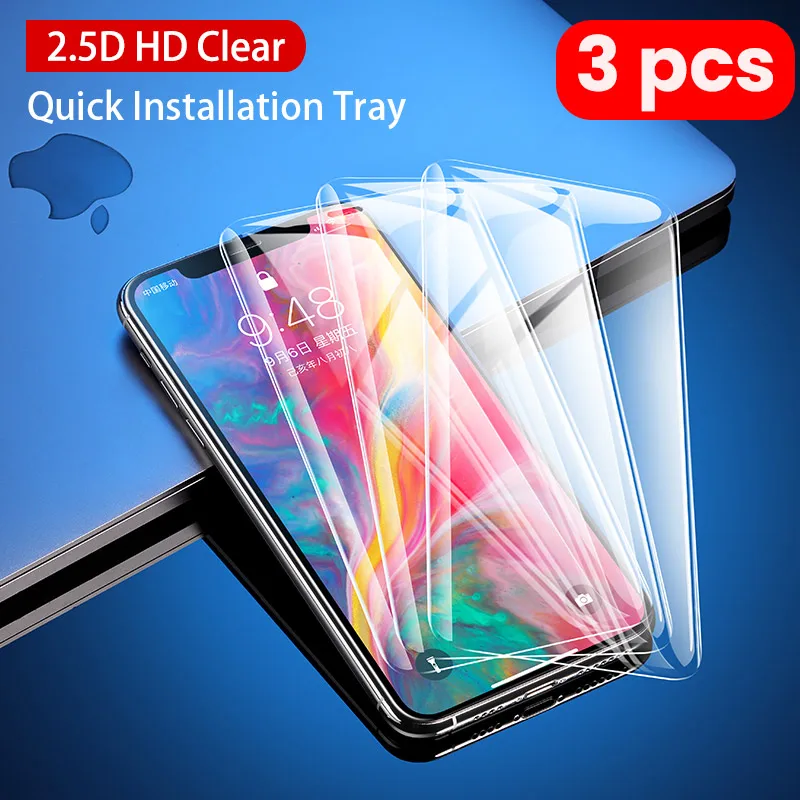 Ugreen Защитное стекло для iPhone 11 Pro Max Новая защита экрана HD прозрачное стекло с полным покрытием на iPhone 11 Pro Max стекло - Цвет: 2.5D - 3pcs