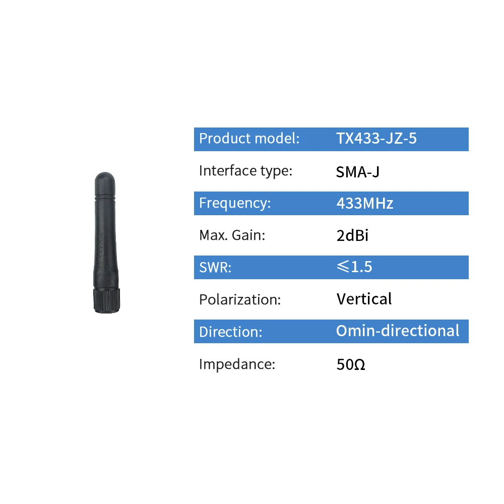 433MHz Mini Short Antenna Lora 433M Omnidirectional Antenna SMA Male DTU Module Antena TX433 JZ 5 2