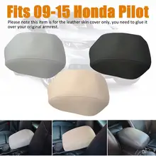 Cubierta protectora de cuero PU para Reposabrazos de coche, compartimento central, para Honda Pilot, 2009-2015