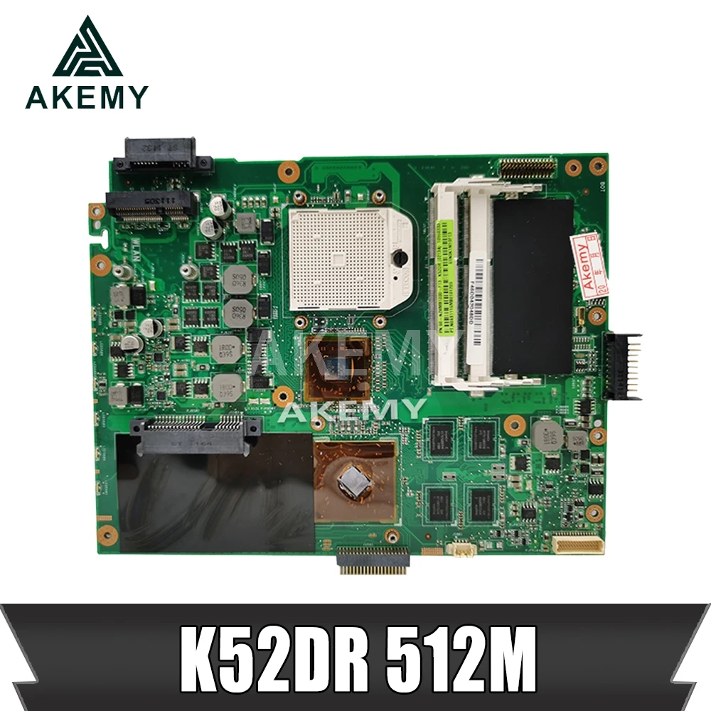 K52DR материнская плата для ноутбука For Asus A52DE K52DE A52DR K52D оригинальная AMD 512MB