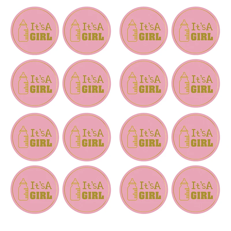 

120pcs It's A Boy / Girl Adhesive Sticker Seal Label Candy Box Gifts Bag Stickers for Party Decoration Baby Shower 1st Birthday