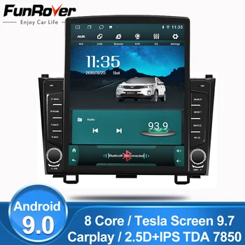 

FUNROVER 9.7" IPS Android 9.0 Tesla screen Car Radio Multimedia autoradio Player Navigation GPS For Honda CRV 2006-2012 2din dvd