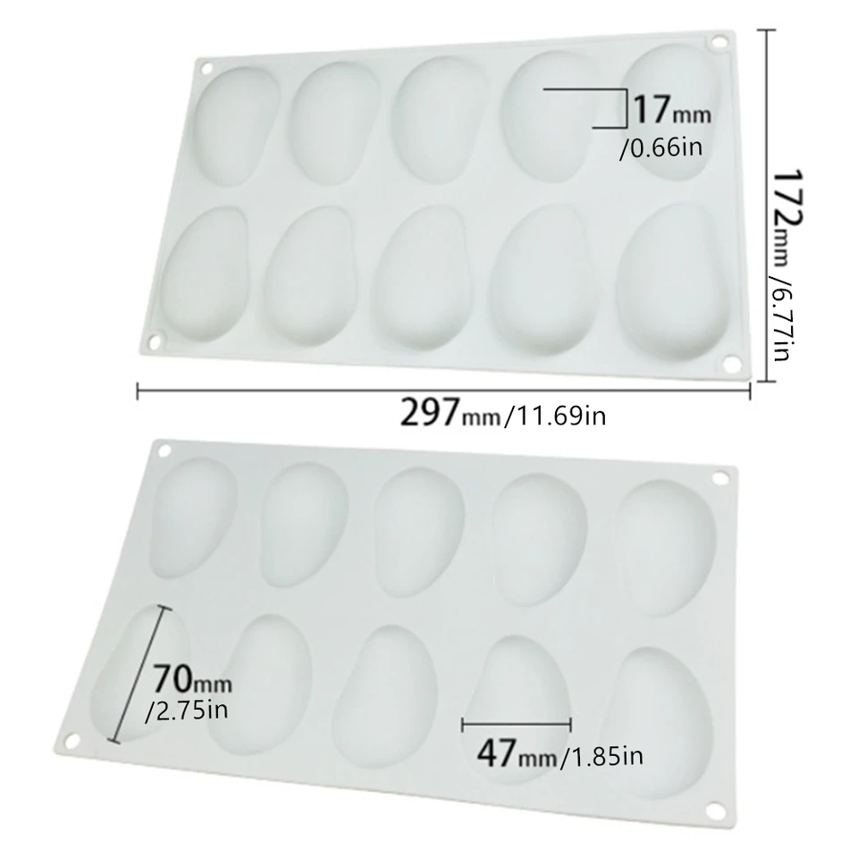 Moule à Mousse En Silicone Forme Mangue 3D – 4 Cavités Pour Desserts Créatifs
