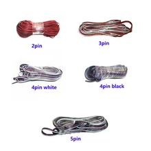 

2/3/4/5Pin Extend Cord Connector Cable Electrical Wire For 5050 3528 2835 LED Strip Light 1M/5M/10M/50M 22AWG