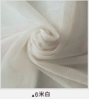 Свадебные украшения сетка кружева тюль ткань москитная сетка сплошной цвет невесты вуаль ткань Хэллоуин материал TJ0030-1 - Цвет: 06  Cream white