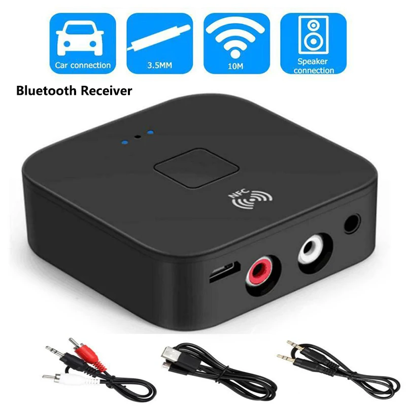 Приемник Leehur Bluetooth 5 0 Wifi 3 мм + 2RCA APTX беспроводной аудио адаптер приемник для NFC