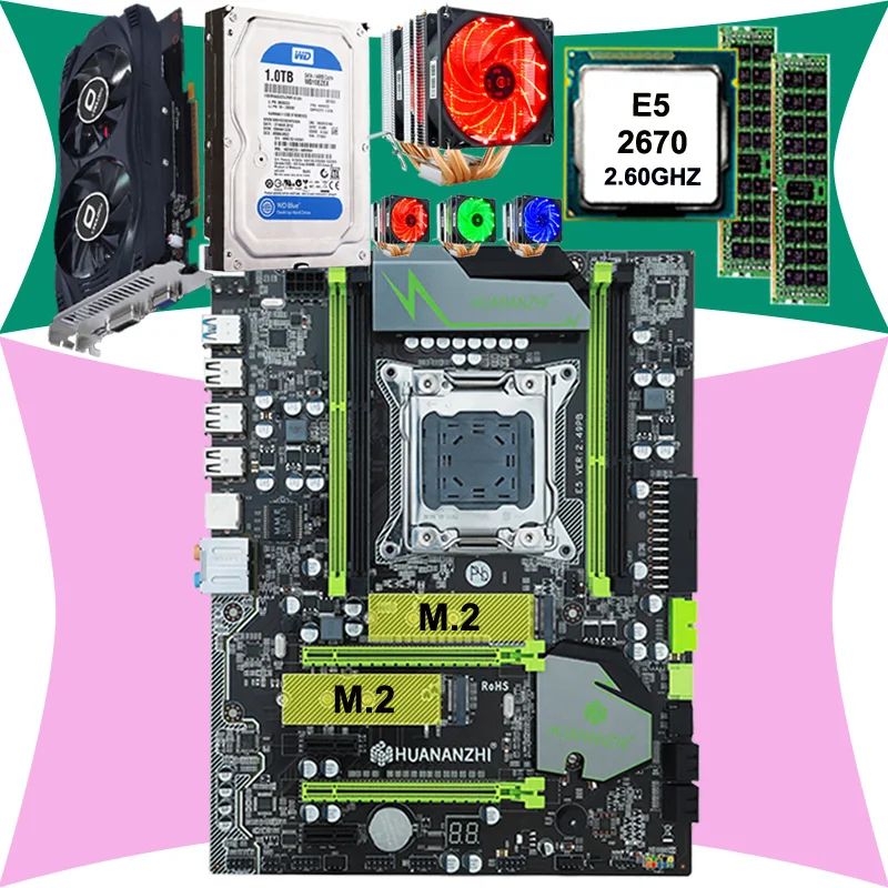 #^Special Price HOT! HUANAN X79 mainboard CPU Xeon E5 2670 C2 with 6 heatpipes cooler RAM 16G(2*8G) DDR3 RECC 1TB 3.5' SATA HDD GTX750Ti 2GD5 VC #^Special Price HOT! HUANAN X79 mainboard CPU Xeon E5 2670 C2 with 6 heatpipes cooler RAM 16G(2*8G) DDR3 RECC 1TB 3.5' SATA HDD GTX750Ti 2GD5 VC