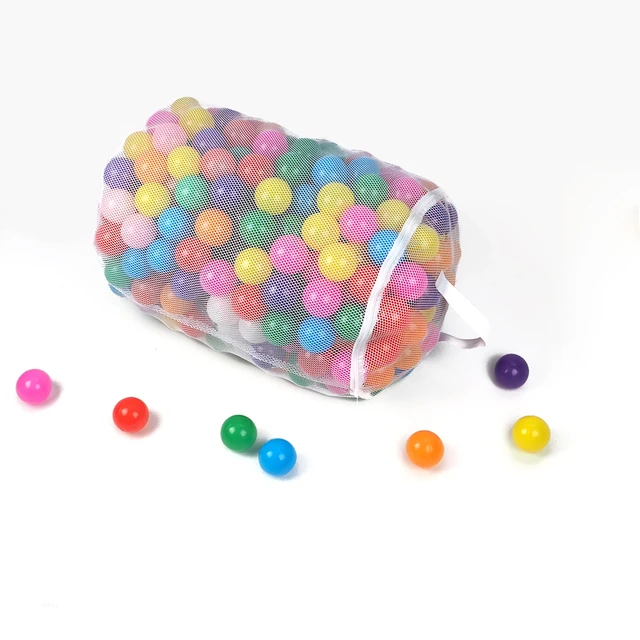 100pcs/lot Eco-Friendly Pink White Soft Plastic Water Pool Ocean Wave Ball Baby Funny Toys Stress Air Ball Outdoor Fun Sports 4