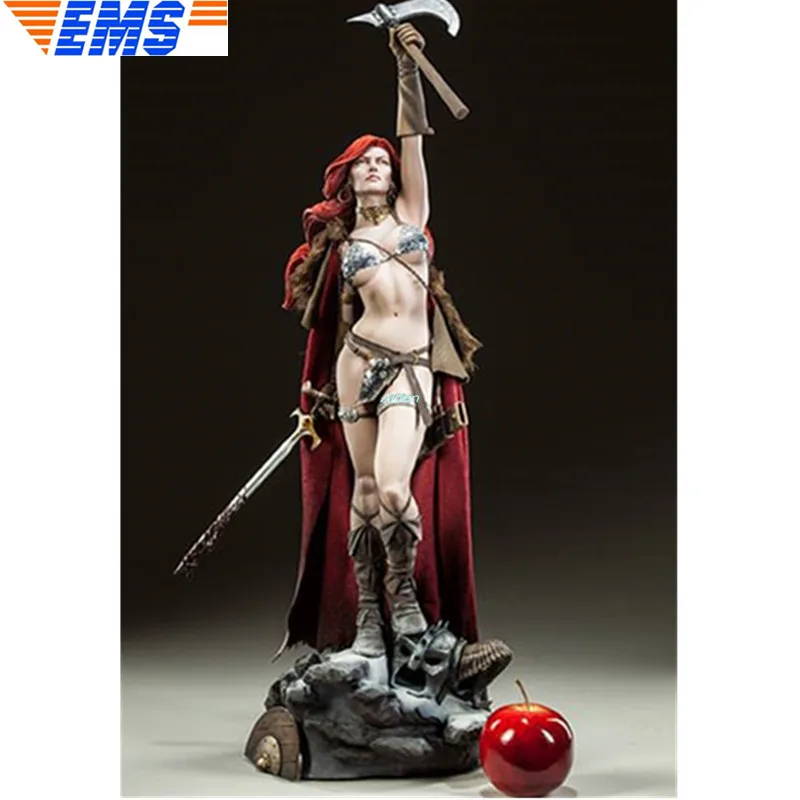 27 &quotSS 2002581 статуя сексуальные фигуры грудь красная Sonja полная длина портрет
