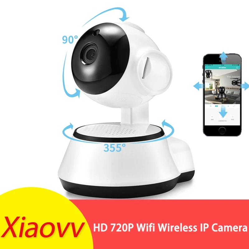 

Xiaovv Q6S Smart Security 720P Wifi IP Camera H.264 Night Vision Motion Detect Monitor 360 Degree Panoramic Camera Support ONVIF