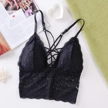 Женские топы с глубоким v-образным вырезом и мягкими вставками, сексуальные кружевные Топики, нижнее белье с перекрестными красивыми трубами