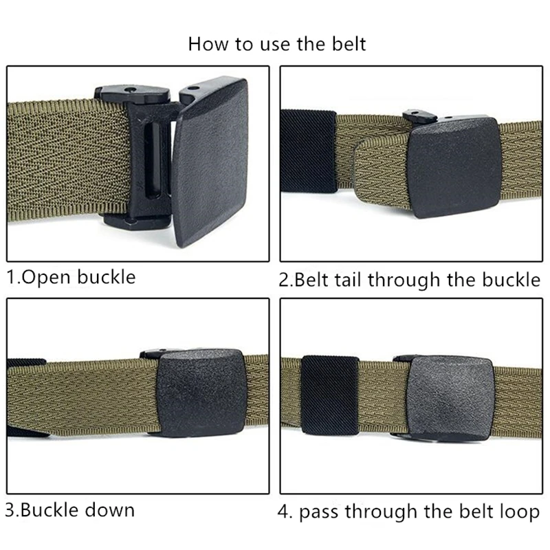 bulliant belt Men Belt Fashion Unisex Army Tactical Femme Waist Belt Jeans Male Casual Luxury Canvas Webbing Waistband Ceinture Men's Belt crocodile skin belt