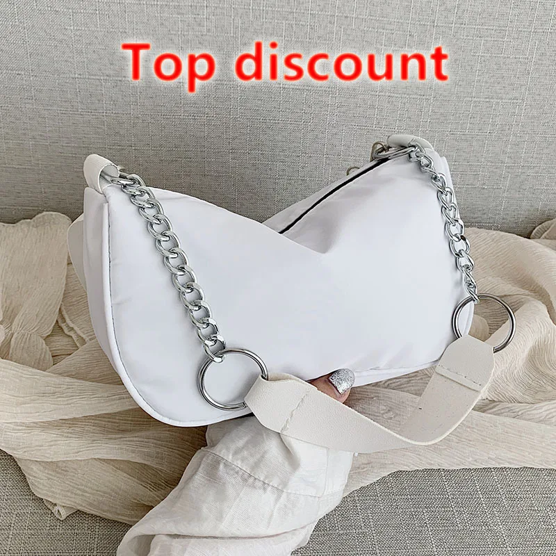 

Elegant Baguette Shoulder Bags For Women 2020 Fashion Chain Designer Waterproof Handbags Oxford Popular Small Tote Sac Bolsa