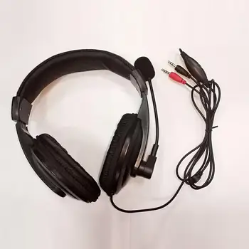 

New Black Adjustable Headset Music Gaming Microphone Headphone Plug and Play with 3.5mm for PC Laptop Computer