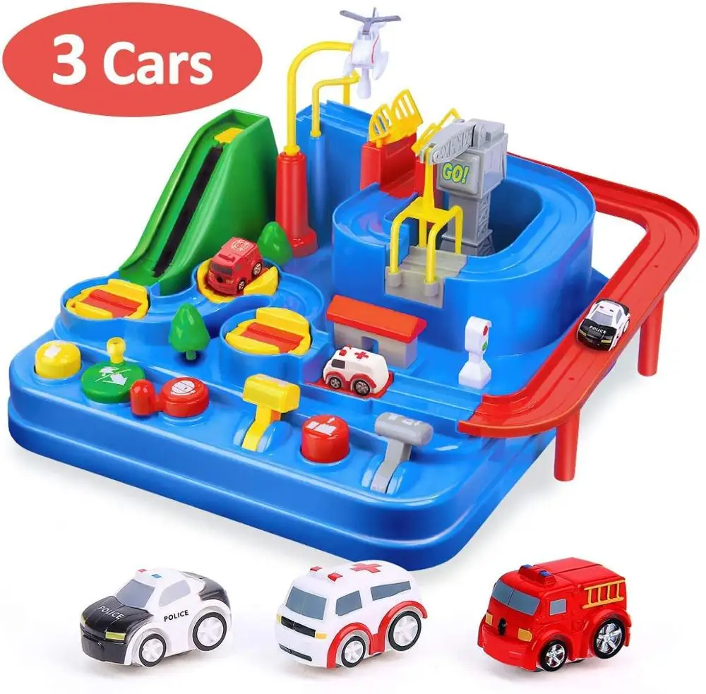 Race Tracks For Boys Car Adventure Toys Boys Girls City Rescue Preschool  Educational Toy Vehicle Puzzle Car Track Playsets Kids -  Railed/motor/cars/bicycles - AliExpress