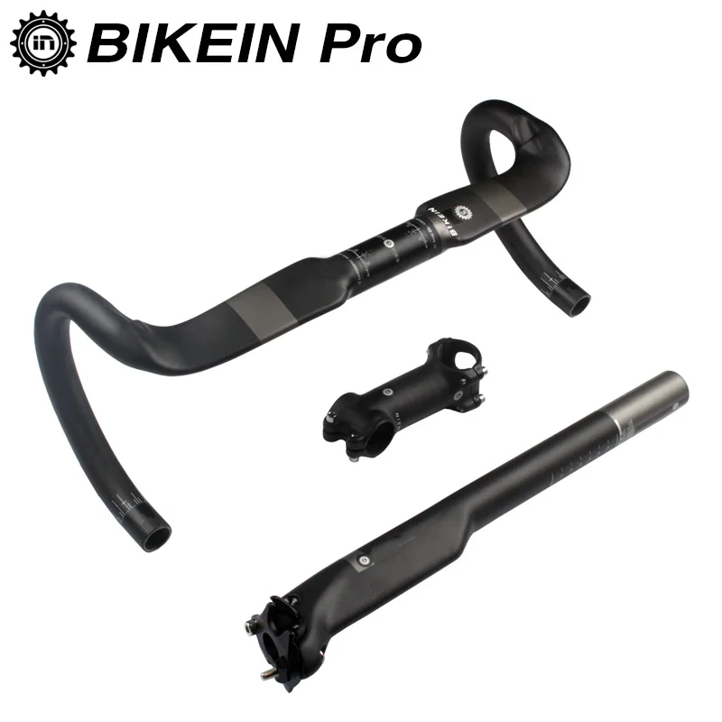 BIKEIN Pro Велоспорт дорожный велосипед Aero UD Углеродные Рули набор запчастей для