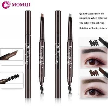 

Factory Direct Double Eyebrow Pencil Extruded Refill Eyebrow Pencil Dual-Use Auto-Rotation Waterproof Antiperspirant Brush