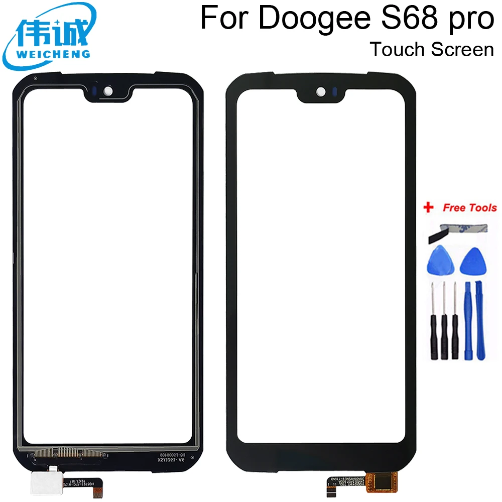 Черный сенсорный экран 5 9 дюйма Для Doogee S68 Pro идеальные запасные части сенсорная