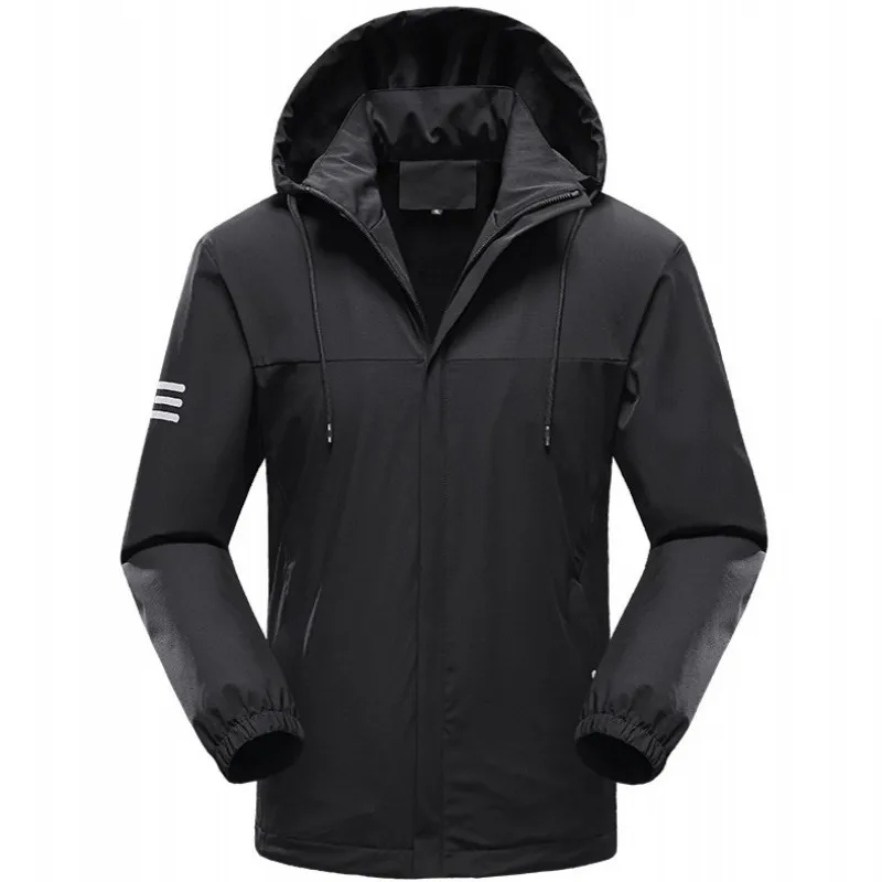 남성용 야외 여행 캠핑 운동복 방풍 하이킹 재킷, 따뜻한 방수 지퍼 플리스 안감, 후드 바람막이 코트, 겨울