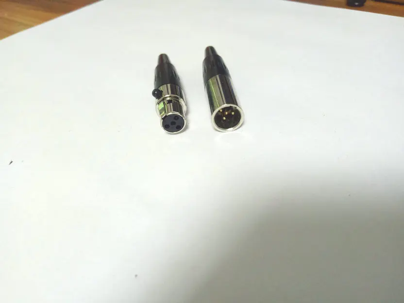 100 Декодер каналов кабельного телевидения Mini 4 Pin Mini XLR Встроенный адаптер(10 с разъемом «папа»+ 10 со штекера на гнездо) продажи