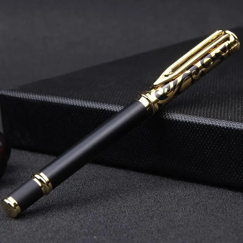 Логотип на заказ, металлическая шариковая ручка 0,5 мм, черные чернила, подарочные ручки, бизнес логотип, персонализированная подарочная ручка, выгравированное имя, школьный офис - Цвет: A