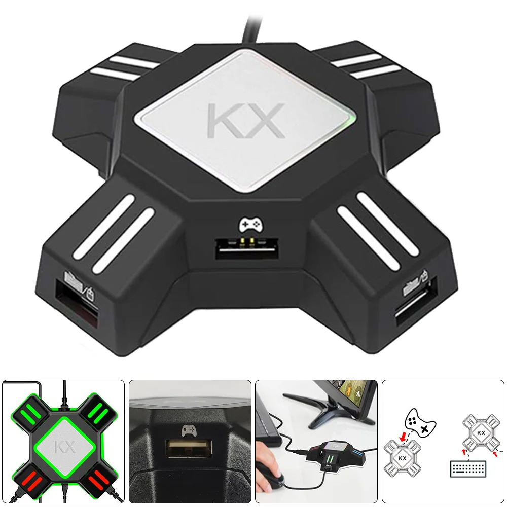 USB адаптер для игровых контроллеров переходник видеоигр мыши Nintendo Switch/Xbox/PS4/PS3