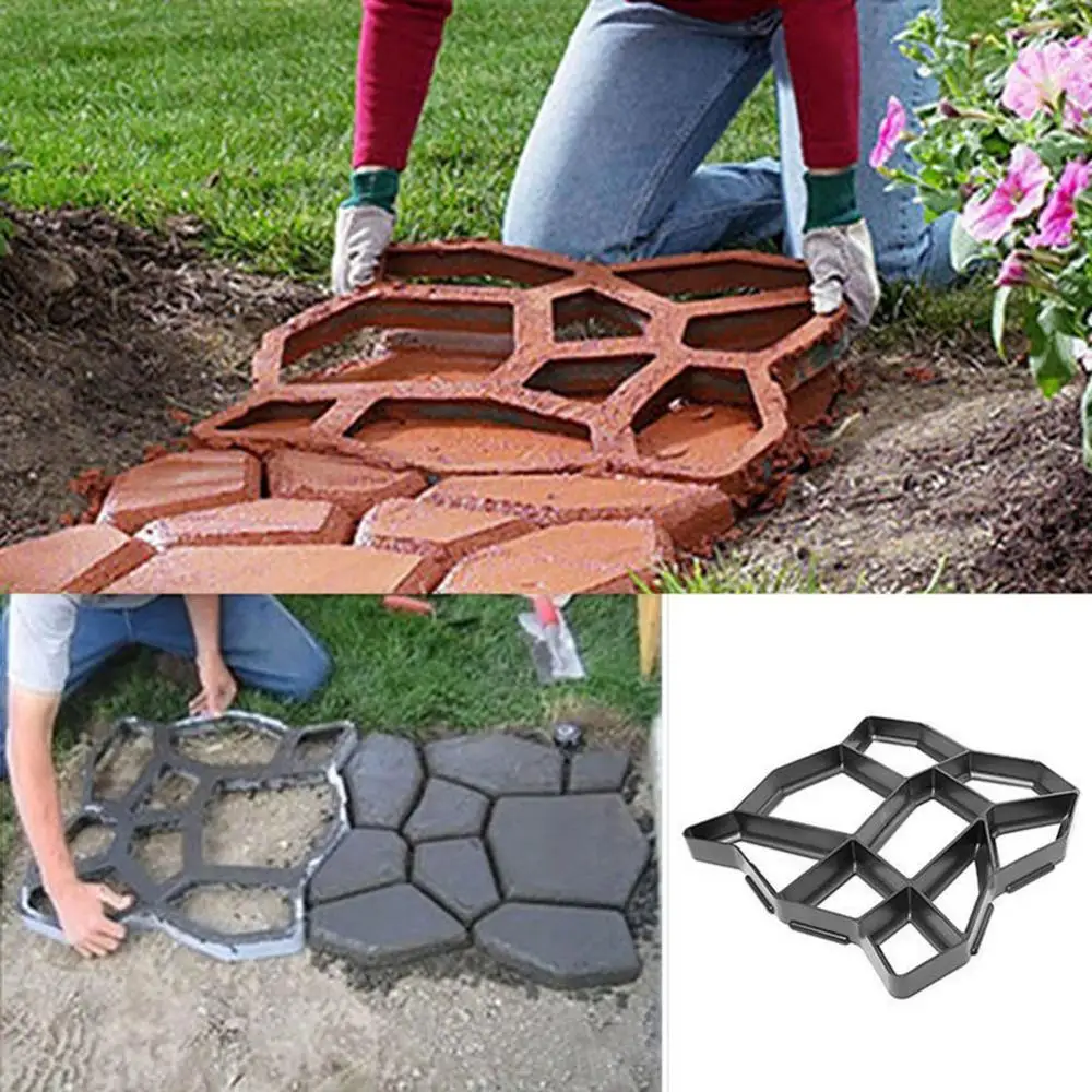 35/43/50cm Paving Concrete Cement Brick Stone DIY Pavement Mold Paver Reusable Paving Molds