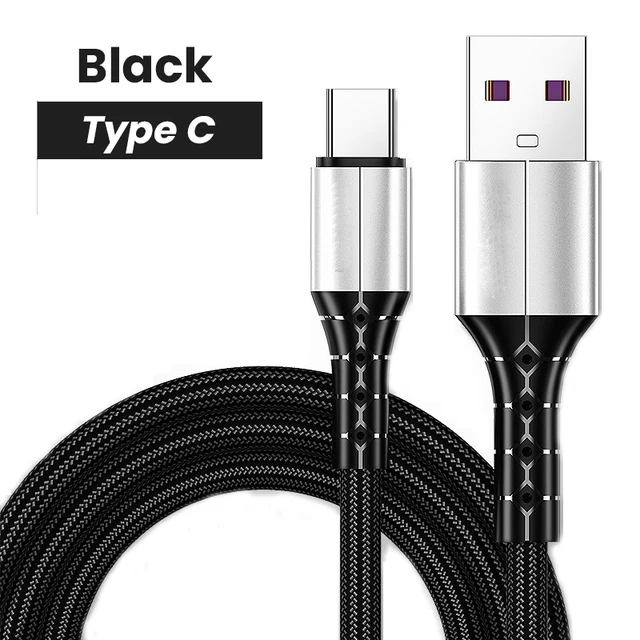 5A Micro USB Data Cable Fast Charging Cable Type C Charger Charging Micro Cord Phone Data Wires Cable For Huawei Pro Xiaomi Black Type C