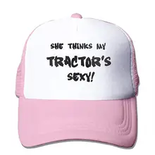 TSDFCShe Think's My Tractor's сексуальные сетчатые Бейсболки Унисекс В Стиле Дальнобойщика розовые шапки