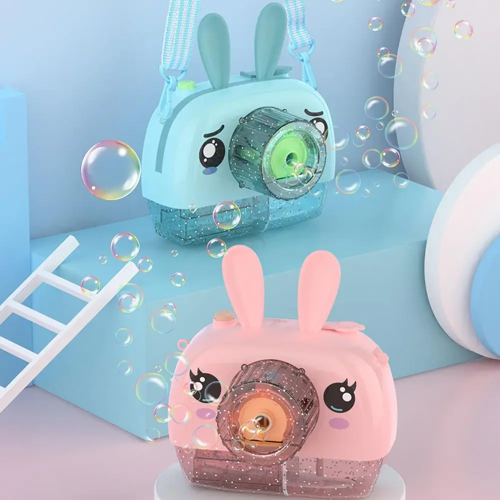 Kids Handle Cute Rabbit Elk Style Camera Light Music Electric Automatic Bubble Blower Machine Toy | Игрушки и хобби