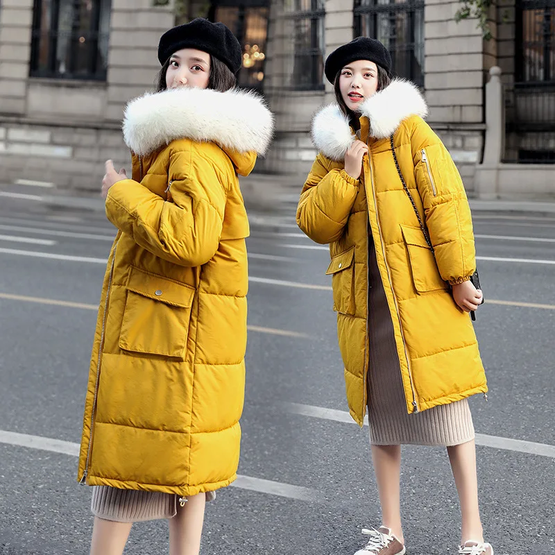 

Down Jacket Cotton-padded Clothes Coat Women's 2019 Winter New Style Korean-style Loose And Plus-sized Mid-length Cotton-padded