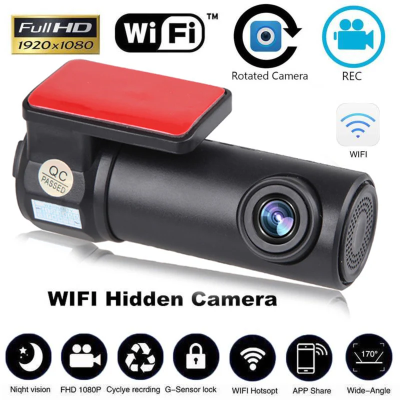 Full HD 1080P WIFI Автомобильный видеорегистратор G датчик 170 градусов широкий угол