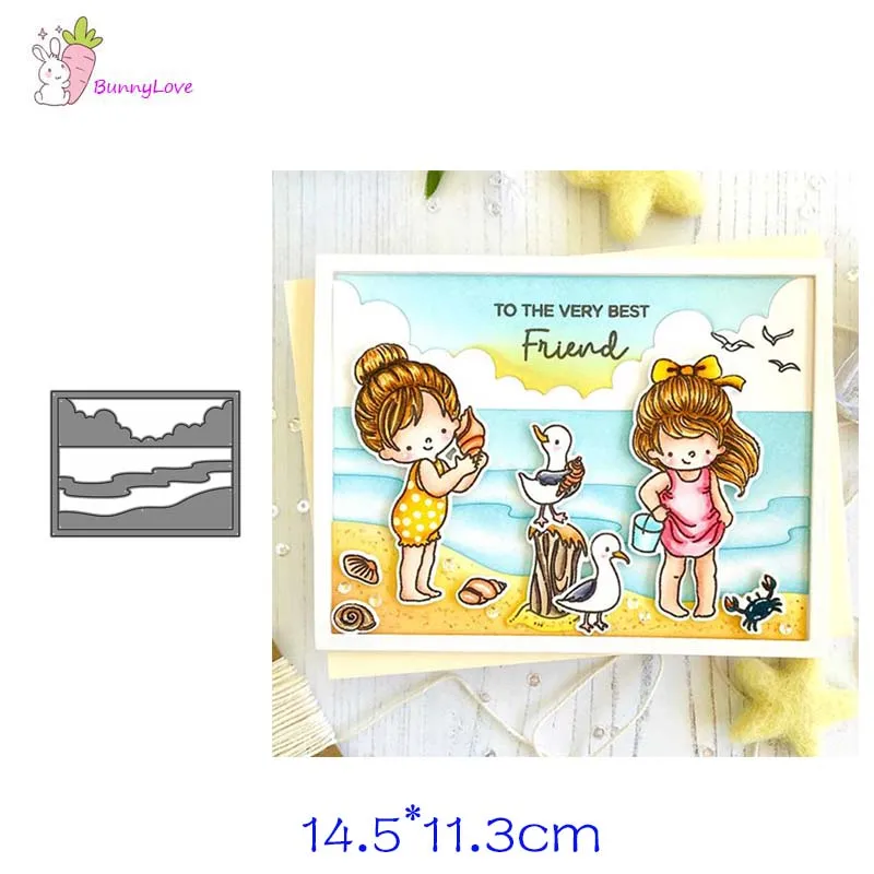 

Sea background Metal Cutting Dies cut die mold Scrapbook paper craft knife mould blade punch stencils dies