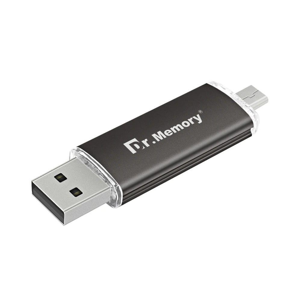 Dr.memory OTG USB Flash Drive 32GB 64GB Pen Drive 128GB Pendrive Micro USB For Samsung Huawei Android Phone Stick 4GB 8GB 16GB - Цвет: Black