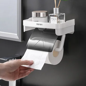 

GURET Paper Towel Holder Household Storage Box Waterproof Tissue Holder Punch Free Bathroom Storage Home Bathroom Accessories