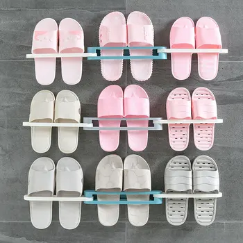 

YIGUISI TikTok Bathroom Wall Mounted Shoe Rack Shoes Storage Racks Hanging Shelf 3 In 1 Shoes Holder Organizer