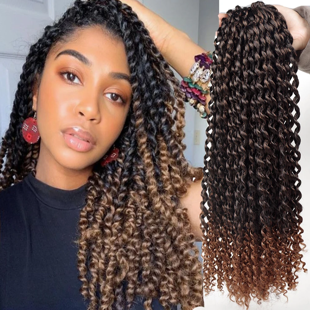Sallyhair страсти твист пушистые скрученные крючком косички Омбре Nubian