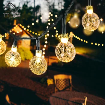 

TTLIFE 20 LEDS Crystal ball 5M/10M Solar Lamp Power LED String Fairy Lights Solar Garlands Garden Christmas Decor For Outdoor