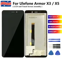 Kospplhz 100% testado para ulefone armadura x5/x3 display lcd sensor de tela toque digitador assembléia armadura x5 x3 acessórios do telefone