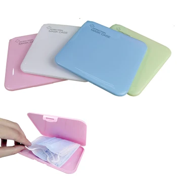 

PP Fashion Mask Storage Box Portable Mask Holder Face Mask Storage Box Case Save Mask Boxes caja para guardar mascarillas New