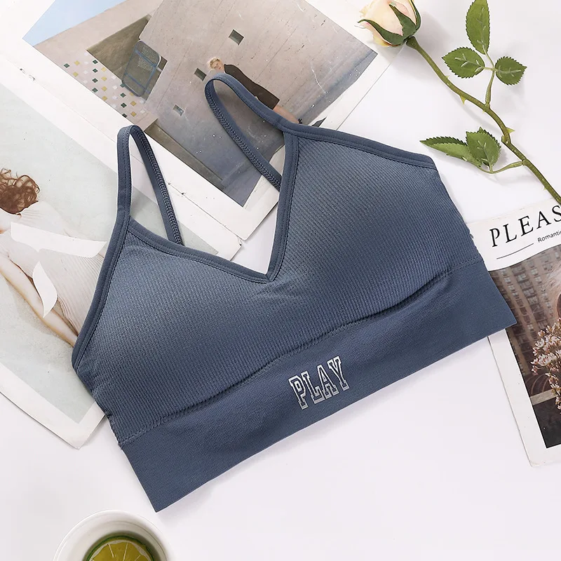 Seamless Tube Top Women Crop Top Fitness Bras Ribbed Seamless Bandeau Female Sexy Lingerie Fashion Underwear Removable Pads Women Lingerie Bra Women Tube Tops