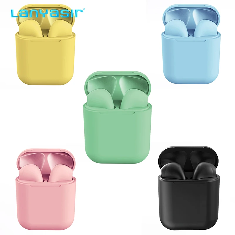 

Lanyasir Earphone Macaron 12 5.0 HIFI Wireless Headphons Wireless Bluetooth Earphones for All Smart Phone Earbuds inpods 12