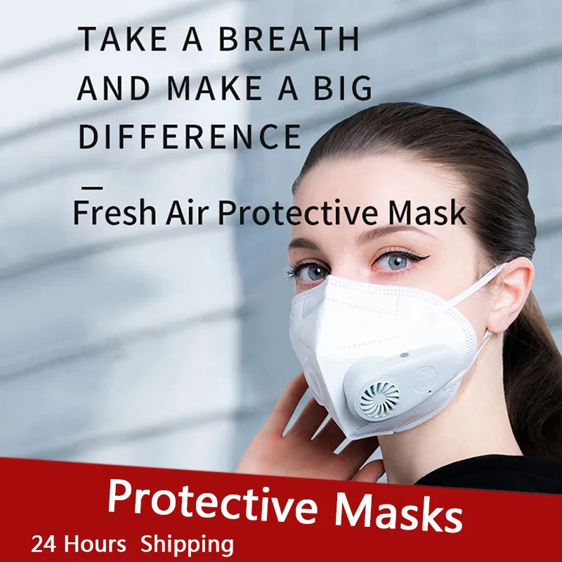 

Masks Electric Face Mask Adult Air Purify PM2.5 Non-woven Replaceable Filter Material High Performance Breathing Valve