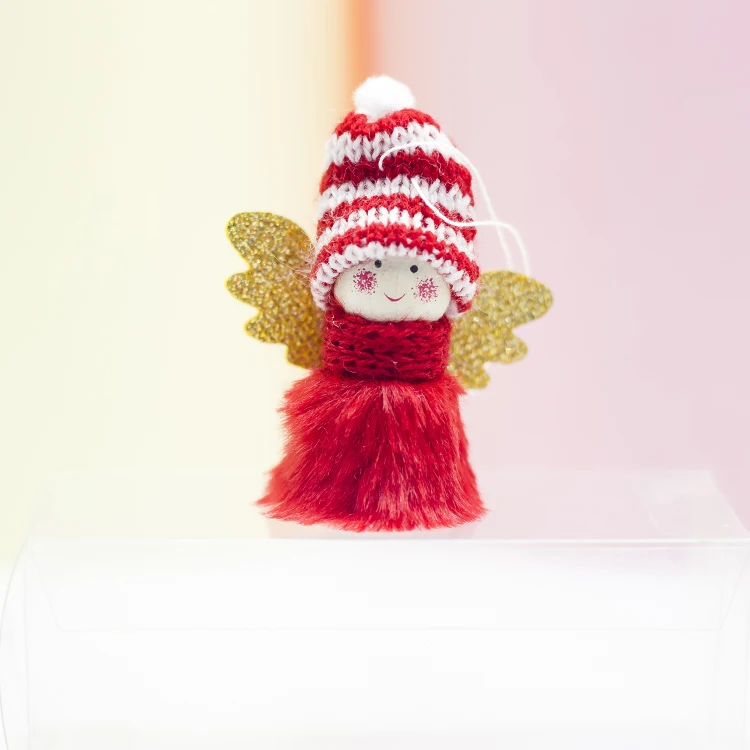 40 типов высокое качество плюшевые куклы ткани украшения для рождественской елки подвесные Кулоны Санта и девочек детская одежда для сна, рождественские украшения для дома - Color: 40 red girl