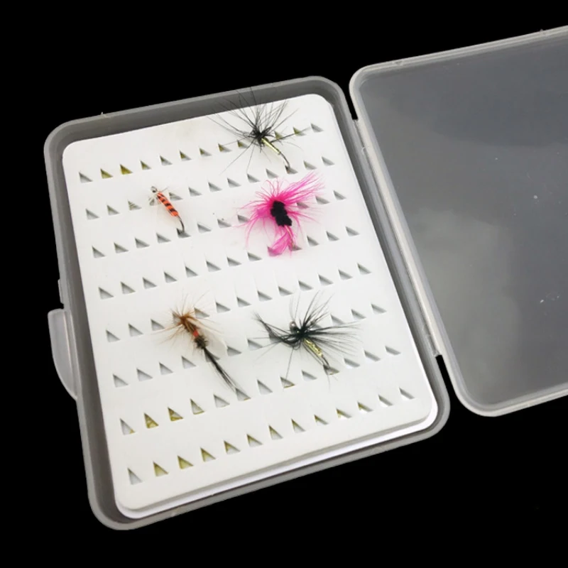 

New Transparent Fly Fishing Flies Box With Foam Portable Flying Fishhook Case Fishing Lure Tackle Boxes Fishing Accessories