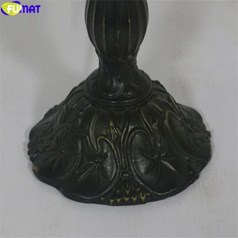 FUMAT Tiffany Style Desk Lamp Stained Glass Chili Gemstone Table Light Orang Color Lampshade Alloy Frame Base Handcraft Home Decro 11