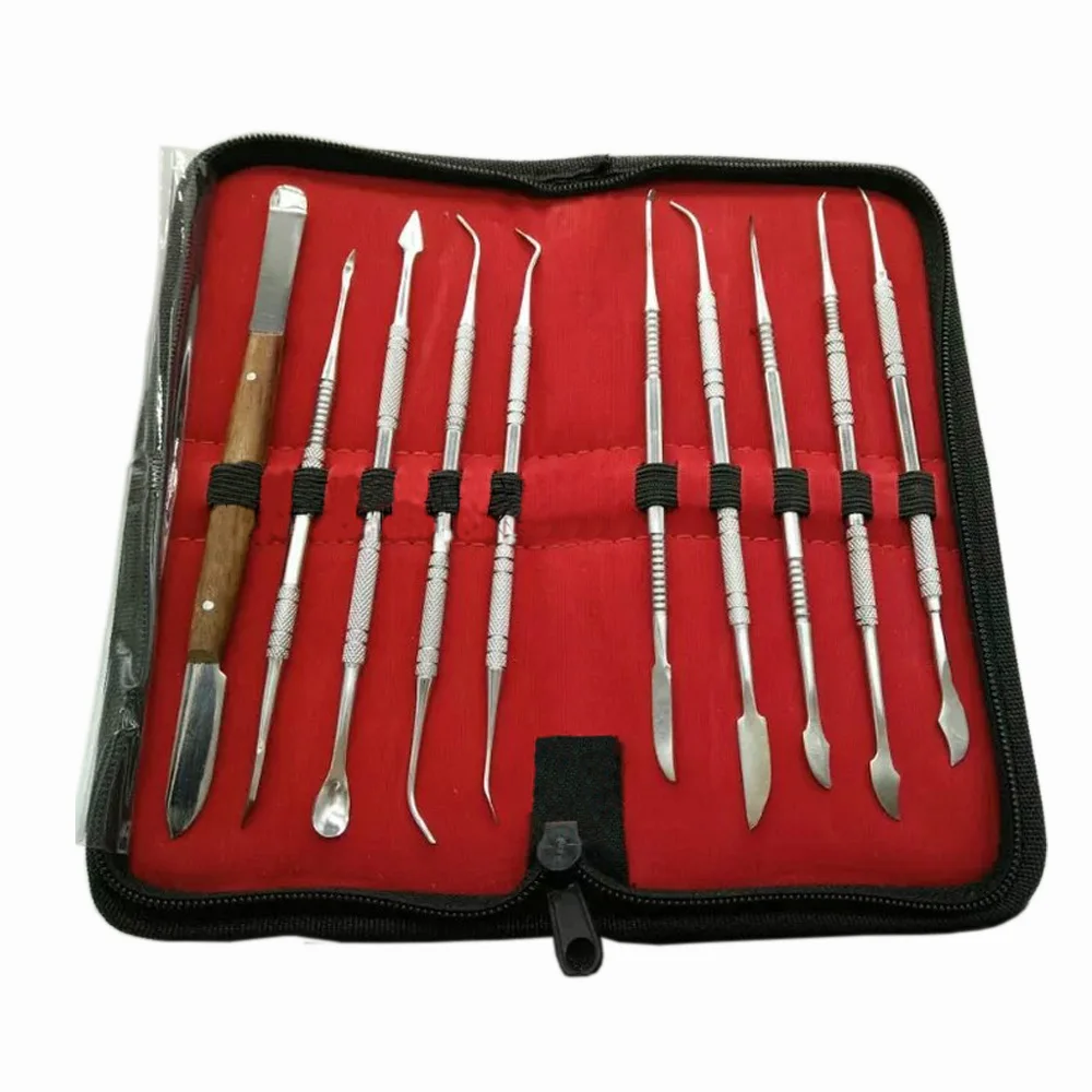 1 set 10 Wax Carving Tools 1 Toolkit Dental Lab Instrument Orthodontic Teeth Whitening 2