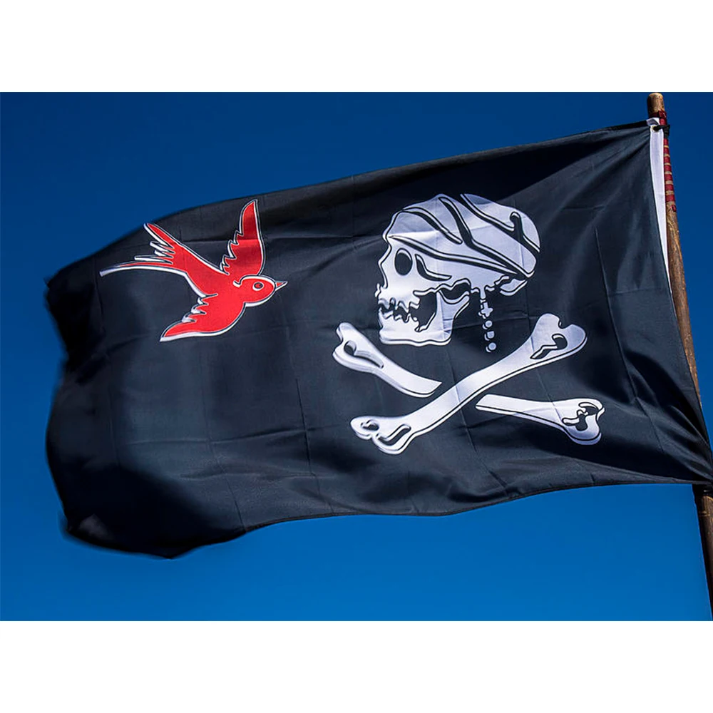 

Jack Sparrow Pirate Flag 3x5FT banner 100D 150X90CM Polyester brass grommets custom, Free Shipping