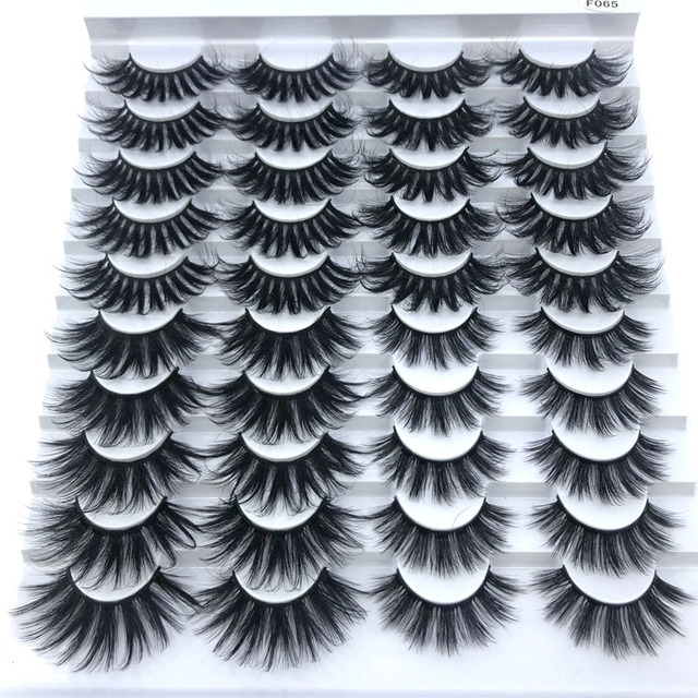 20 Pairs 3D Soft Mink False Eyelashes Handmade Wispy Fluffy Long Lashes Natural Eye Extension Makeup Kit Cilios